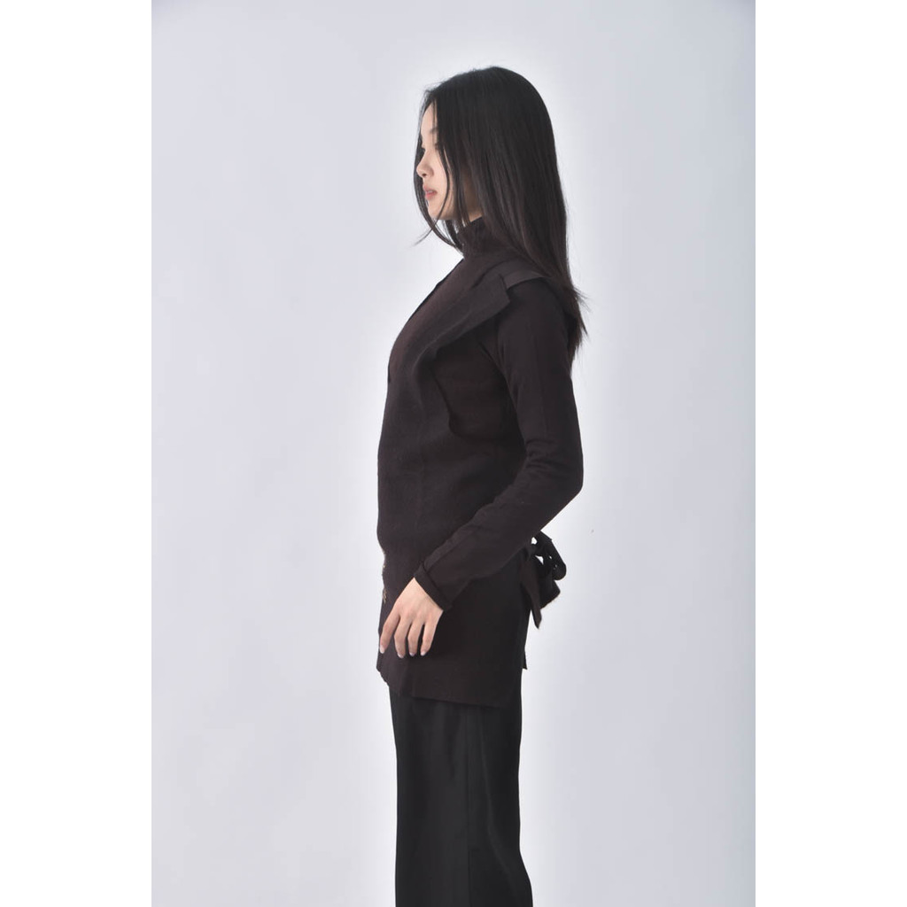 (S) liviana conti三件套棕色長袖上衣二手衣, , large
