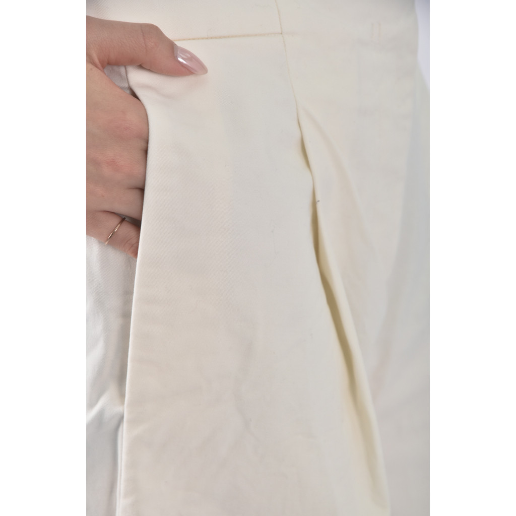 (XL) cos高腰寬版白色長褲二手衣, , large