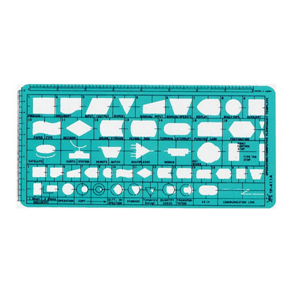 【 徠福 】電腦流程電子電工符號定規  / 片  TP-411A, , large