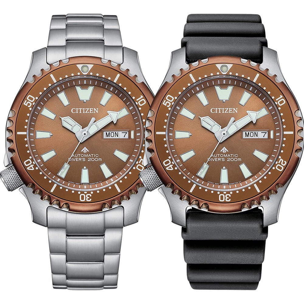CITIZEN 星辰 PROMASTER 鋼鐵河豚復刻機械錶 附贈橡膠錶帶 NY0164-65X, , large