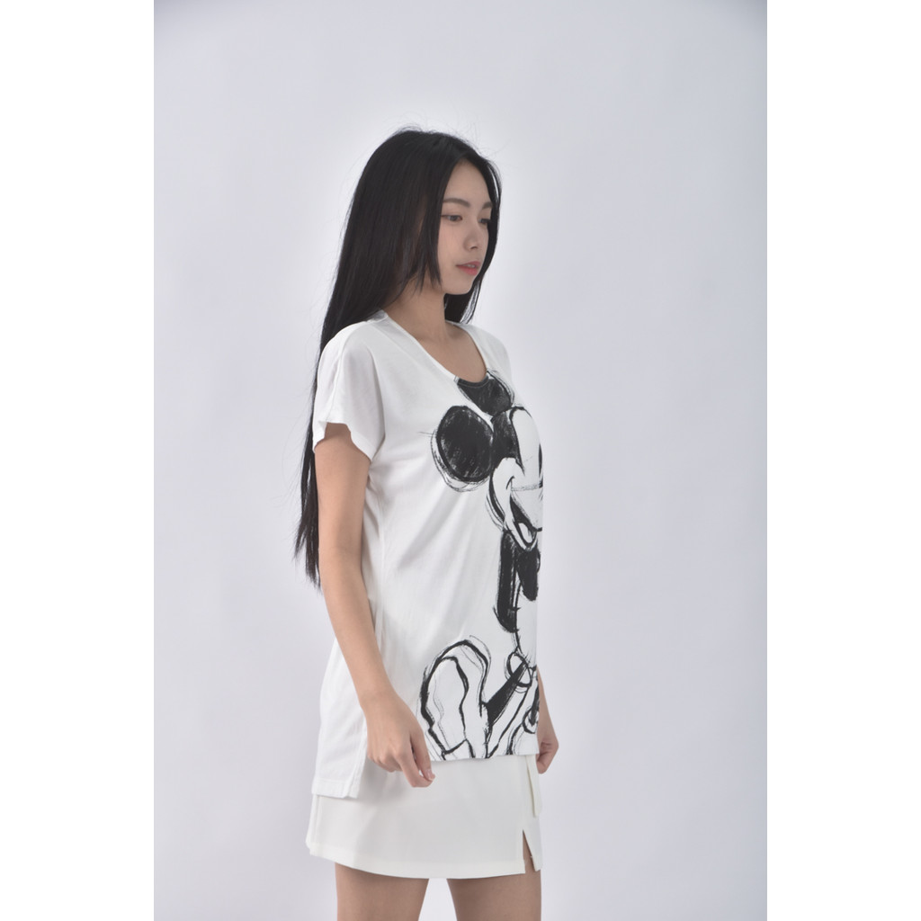 (S) lativ質感棉質圓領白色短袖上衣二手衣, , large