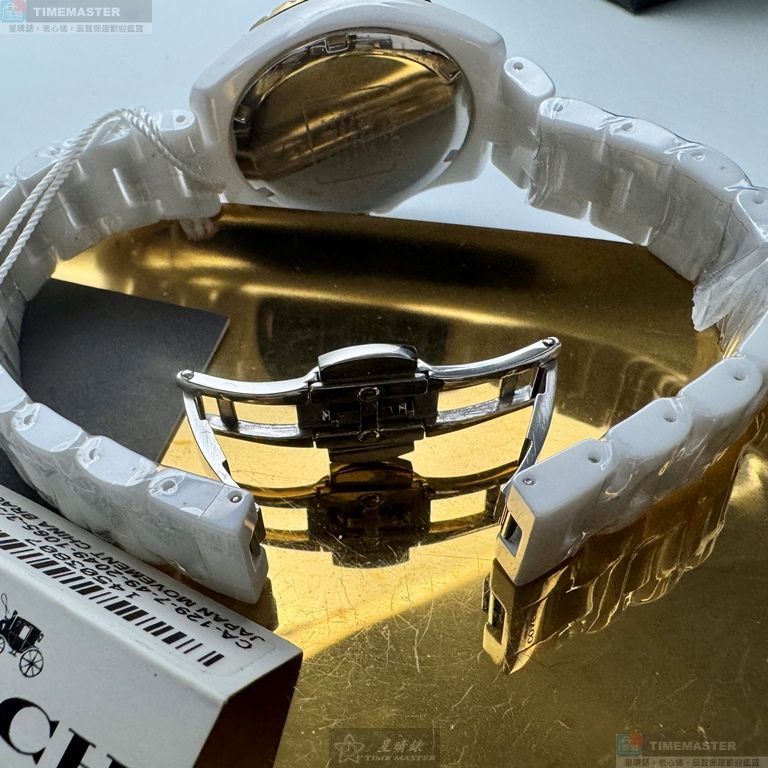 [星晴錶業]COACH手錶,34mm,CH00270白色錶面白錶殼白陶瓷錶帶款, , large