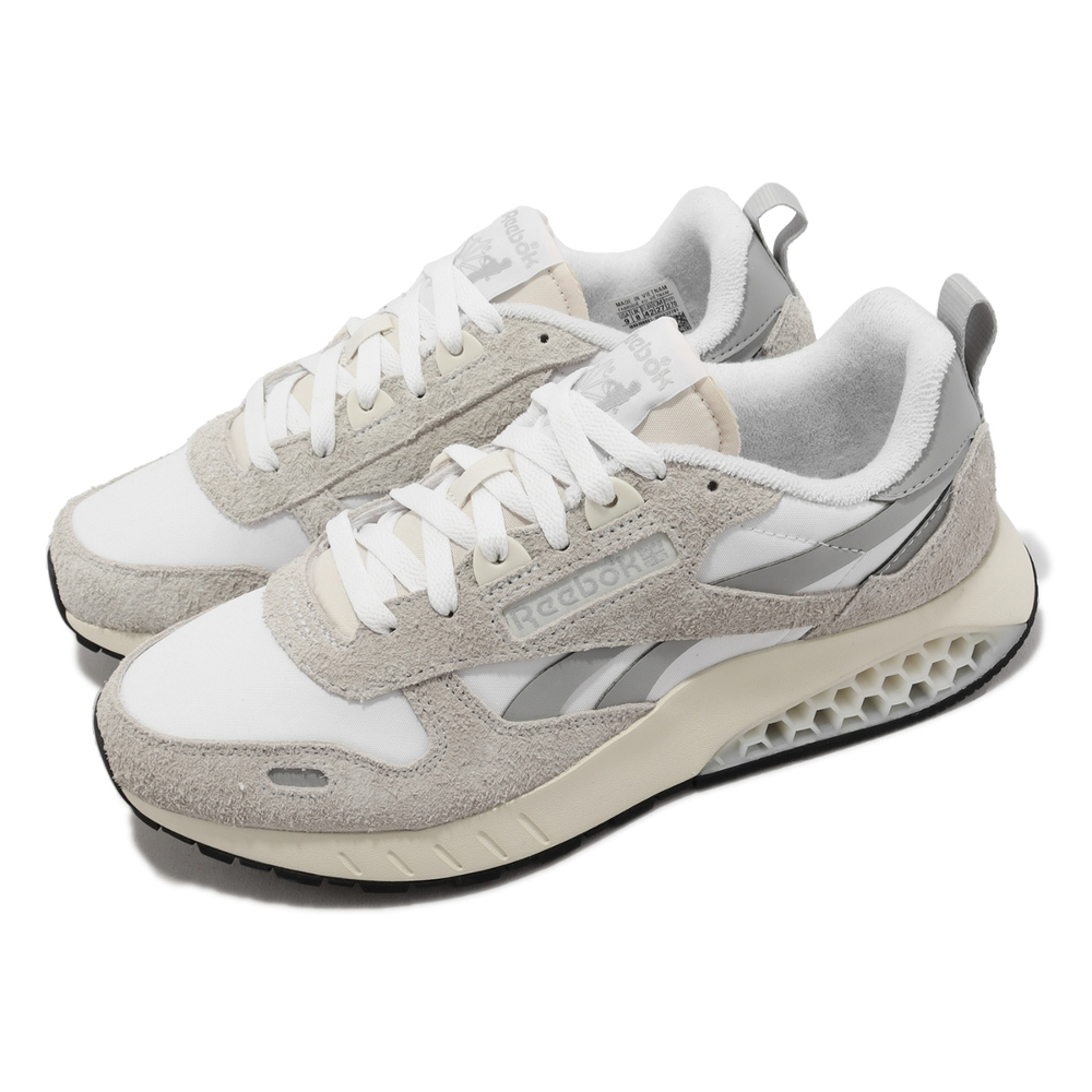 REEBOK CL LEATHER HEXALITE 休閒鞋 慢跑鞋 麂皮 米白 100032781 【樂買網】, , large