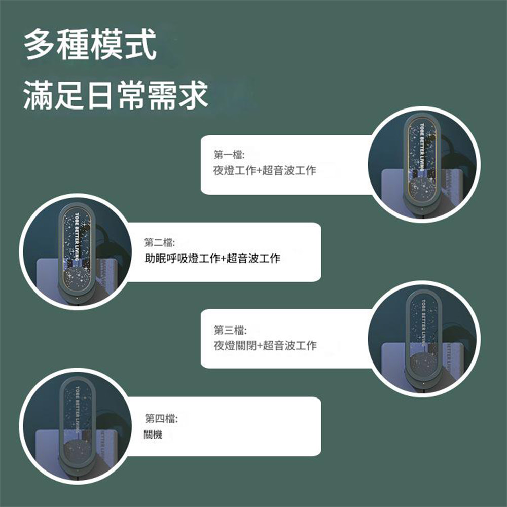 二代繁星版超聲波夜光驅蟲器-冰川白, , large