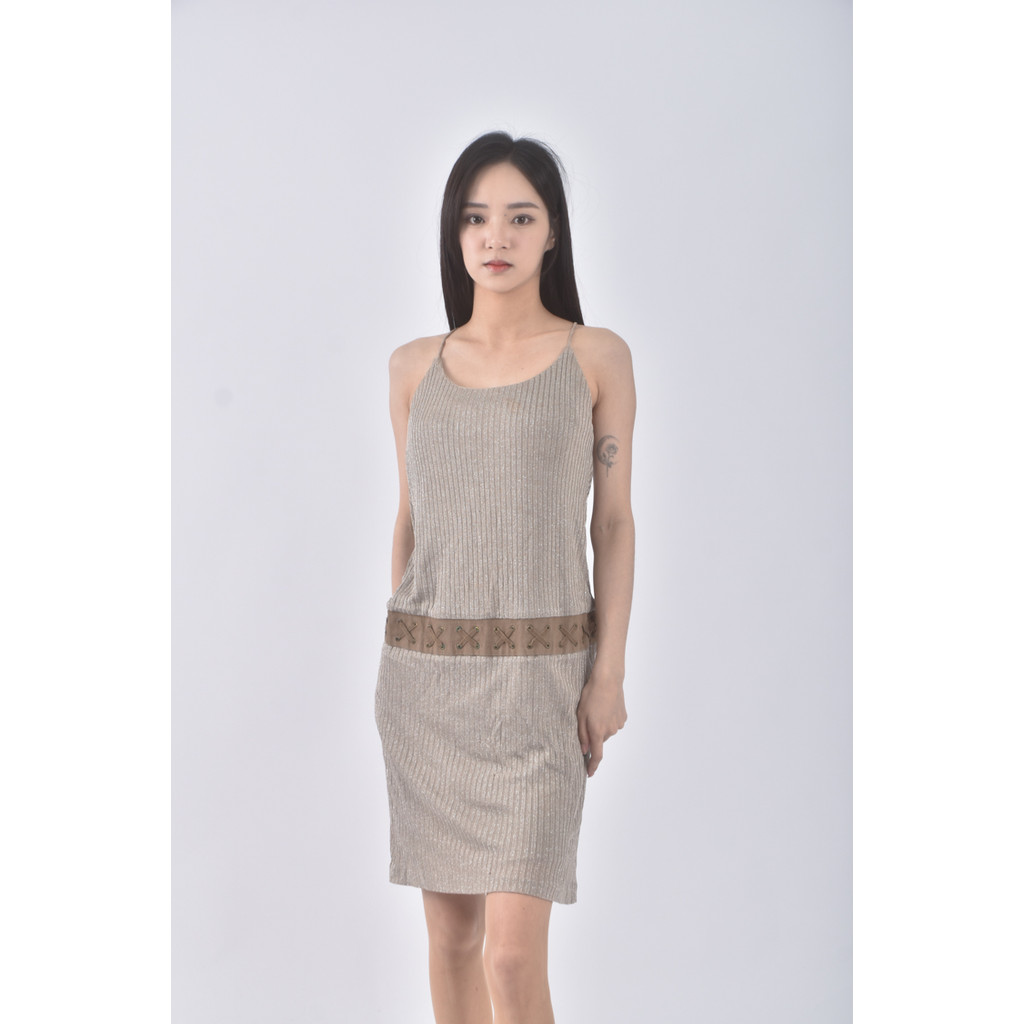 (S) k chou fashion綁繩綠色洋裝二手衣, , large