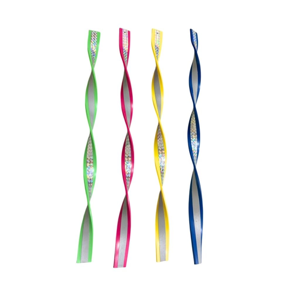 GS MALL 台灣製造 一組4入 螺旋反光條 反光螺旋棒 驅鳥器 反光棒 閃光驅鳥 螺旋棒 驅鳥 陽臺驅鳥 反光條, , large