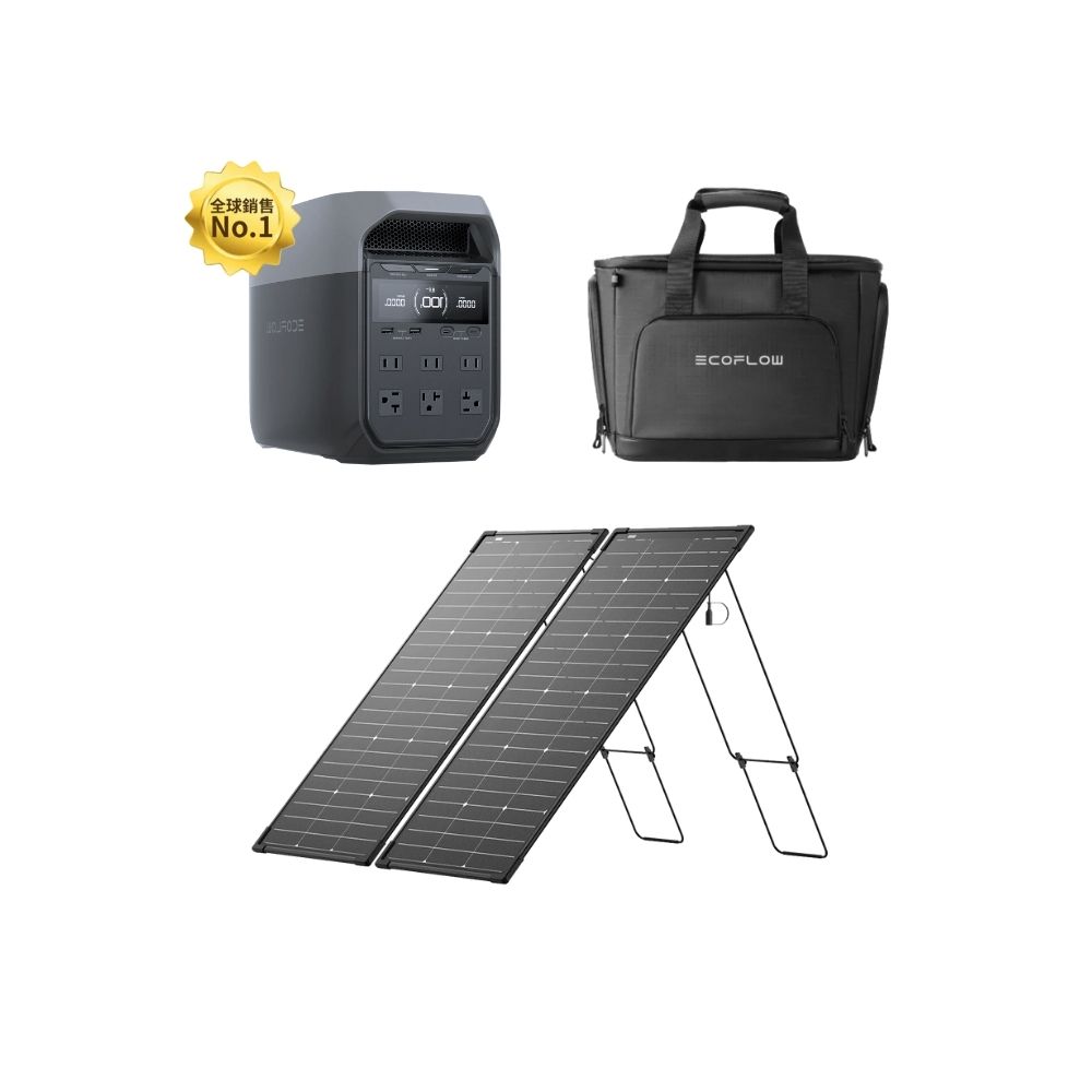 EcoFlow DELTA 3 儲能電源＋專用收納包＋125W 單面便攜太陽能板, , large