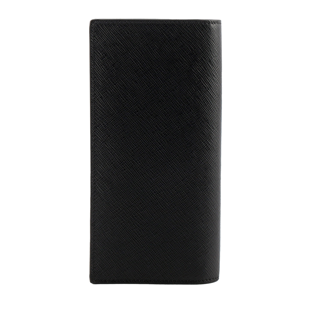 MONT BLANC 匠心系列防刮牛皮15卡對開長夾(黑色), , large