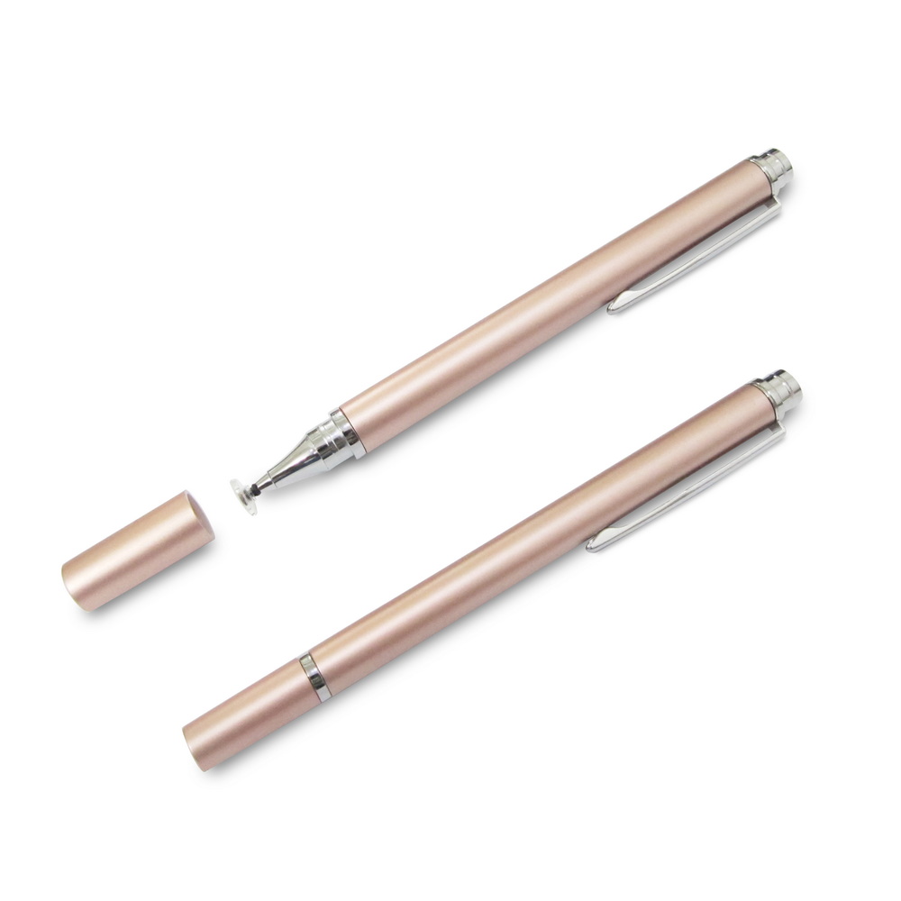 (8-Pack)[DP16 Rose Gold]Clip Disc Fine Capacitive Stylus Pen(with Premium Storage Sleeve), 玫瑰金, large
