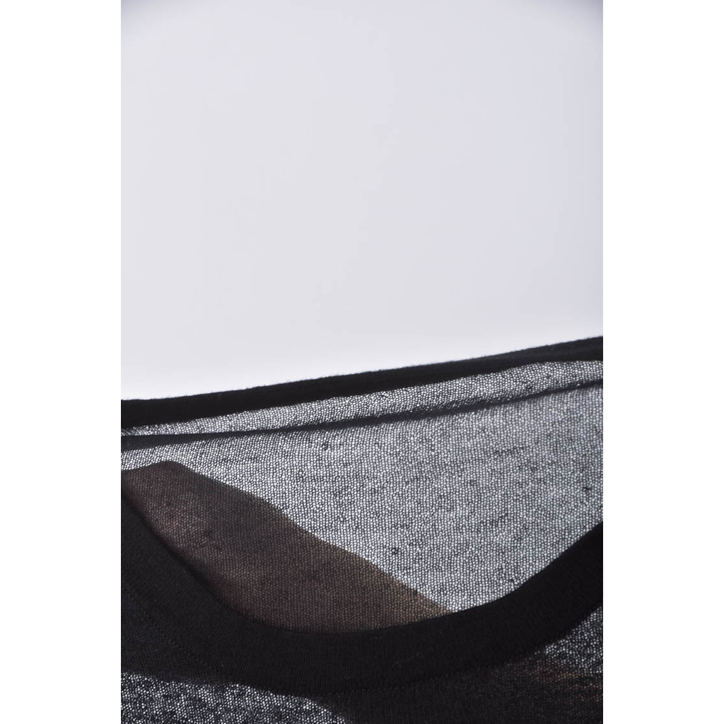 (XL) lativ亞麻圓領黑色上衣二手衣, , large