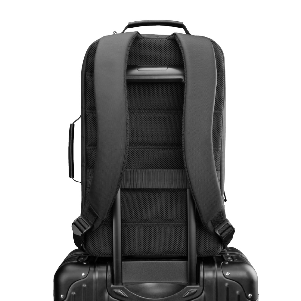 [杰鼎奧拉] KINGSONS｜極簡立體商務雙層後背包｜USB充電孔｜容納15.6吋筆電, , large