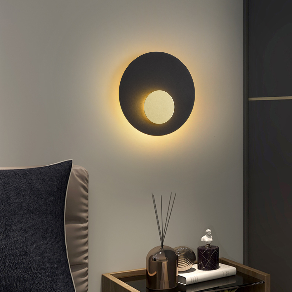 【H&R安室家】 LED羅娜壁燈（2款任選）ZA0262, 大黑小金, large