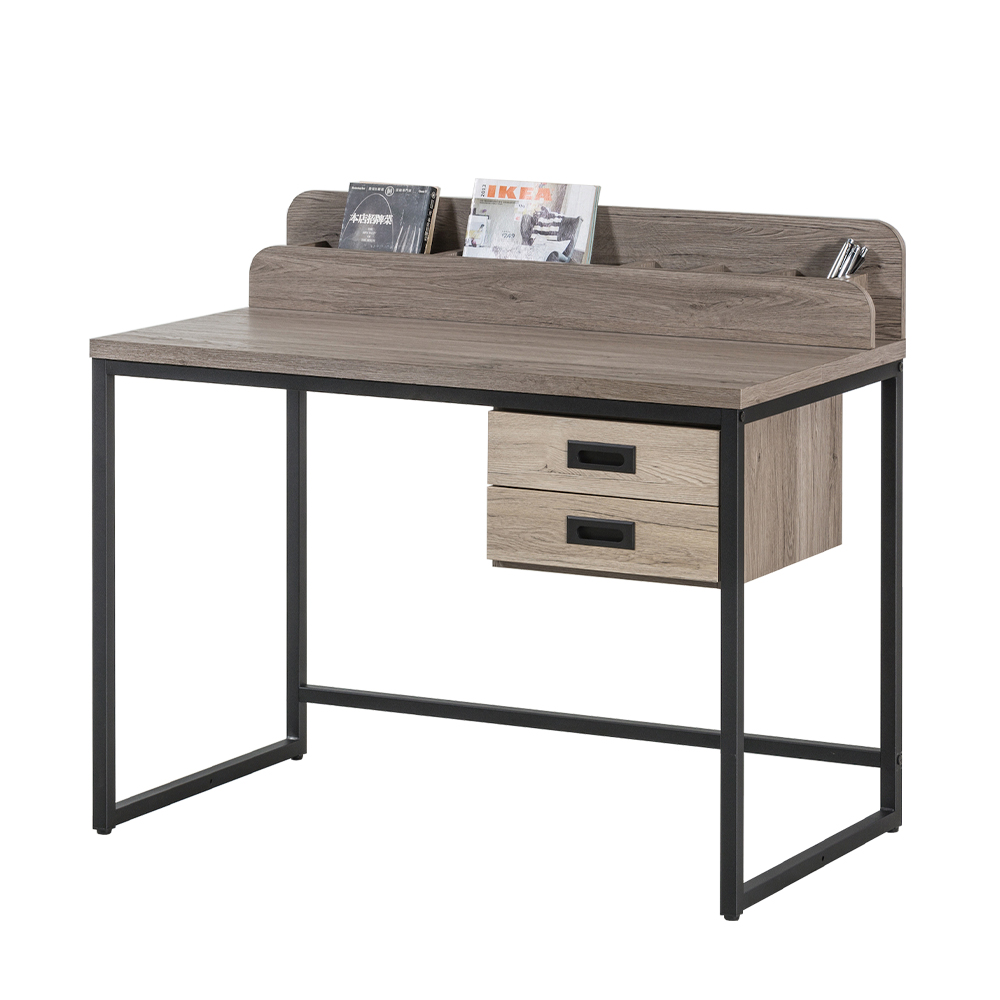 【唯熙傢俱】多利灰橡色3.5尺書桌