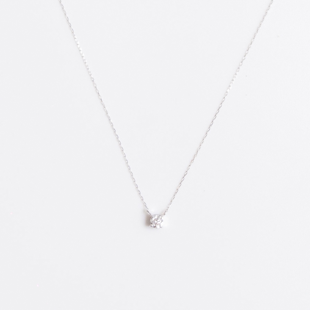 【真鑽項鍊】A'jane 18K白金 白金星願 鑽石項鍊 A032503-001, , large