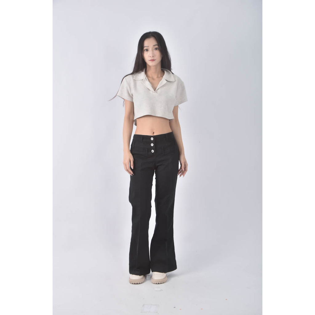 (XL) moschino高腰高腰黑色長褲二手衣, , large