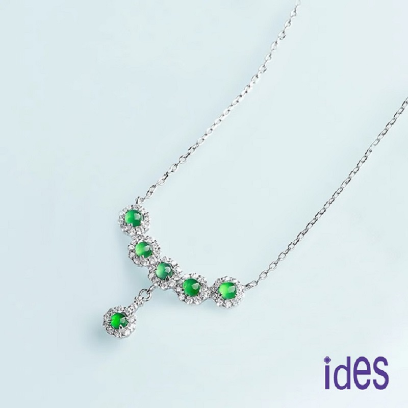 [ides愛蒂思]東方系列設計款玉髓項鍊鎖骨鍊/福氣滿盈, , large