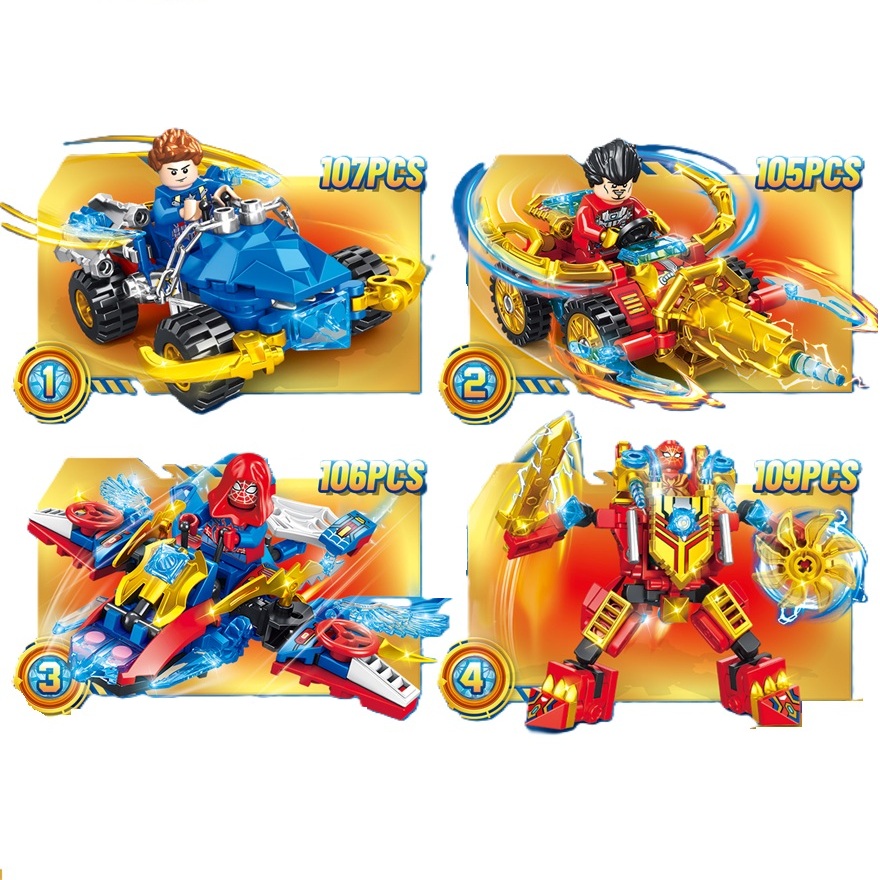  [Brick Republic]LE DI PIN 5083 Heroes Series &ndash; Set of 4 (Educational Building Blocks), , large