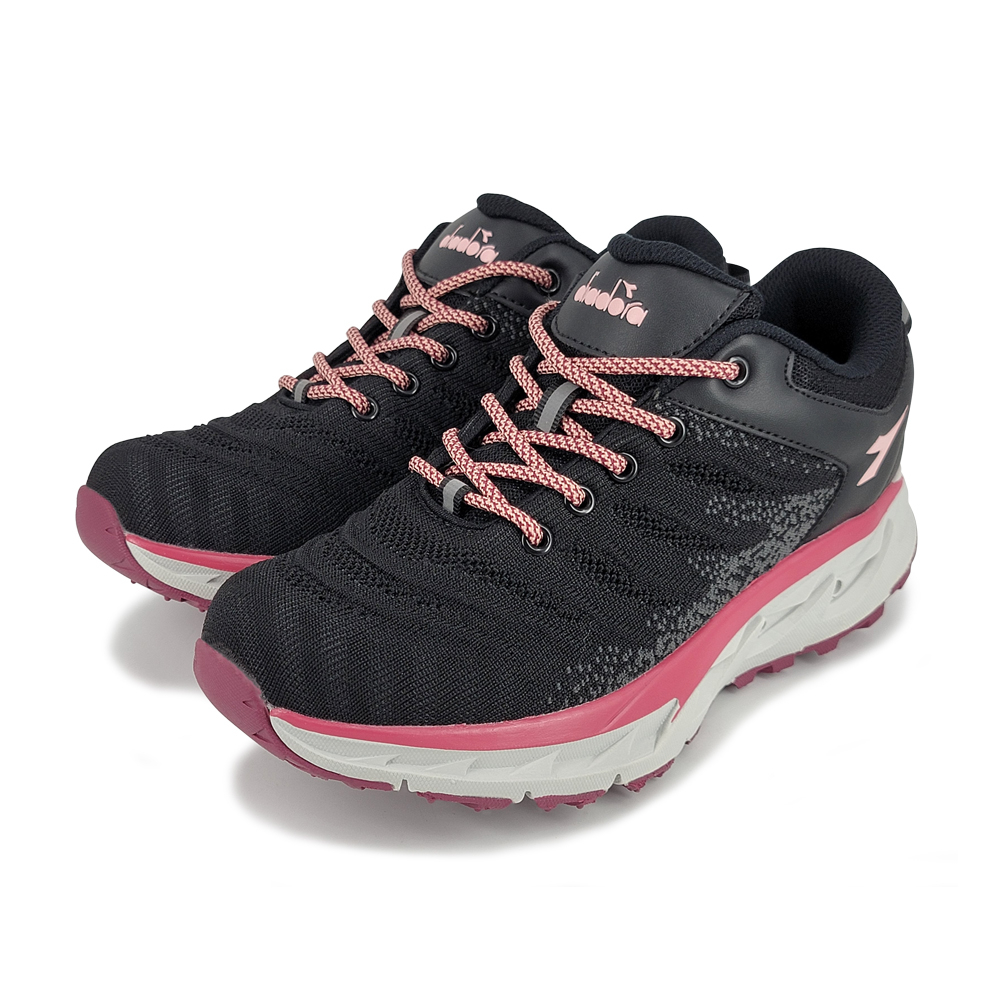 DIADORA迪亞多那 多功能越野女鞋 女運動鞋 登山鞋 輕量 透氣 針織 吸震 減壓 散熱 排濕 耐磨 止滑 紫 黑, , large