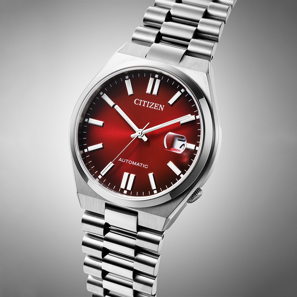 CITIZEN 星辰 限量款 TSUYOSA 青春撞色機械錶-漸層紅 禮物 NJ0150-56W, , large
