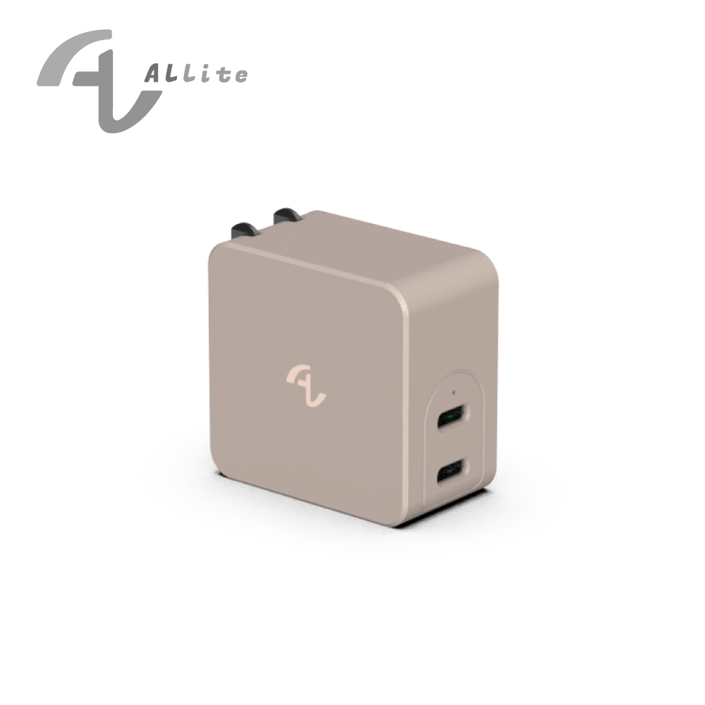 [萬摩科技]Allite GaN 氮化鎵雙口 USB-C 快充充電器｜焦糖奶茶, , large