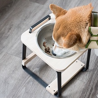 【paipaipets】 Natural Wood Elevated Pet Bowl - M/Maple, , large