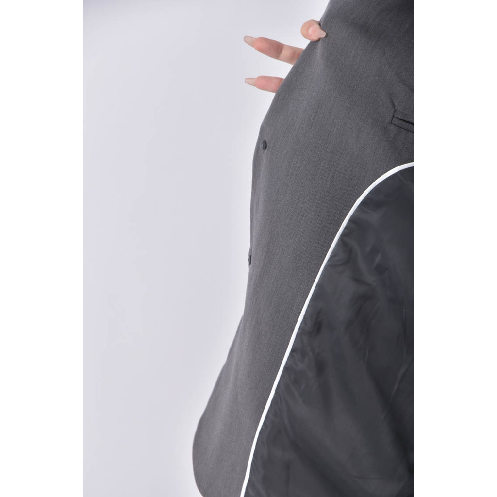 (XL) studio doe西裝墊肩灰色外套二手衣, , large