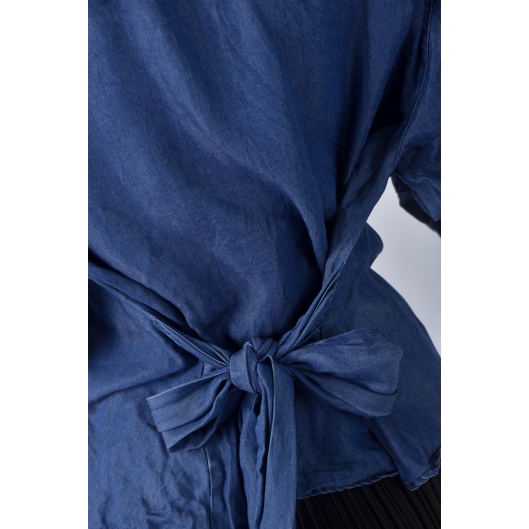 (XL) jinty丹寧牛仔寬鬆圓領藍色長袖上衣二手衣, , large