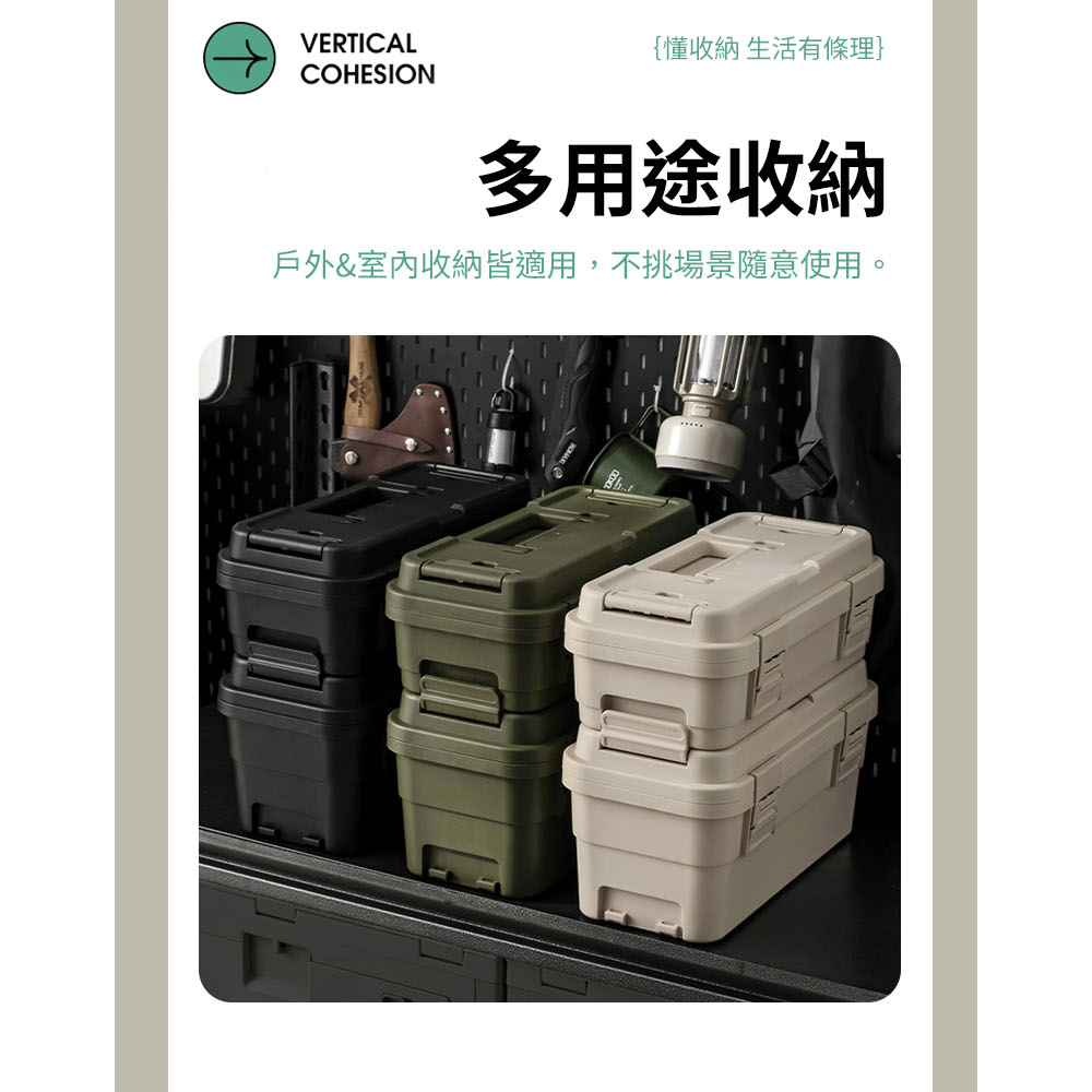 【AOTTO】4L+6L多功能加厚軍規雙層收納工具箱(AL-2031W), , large