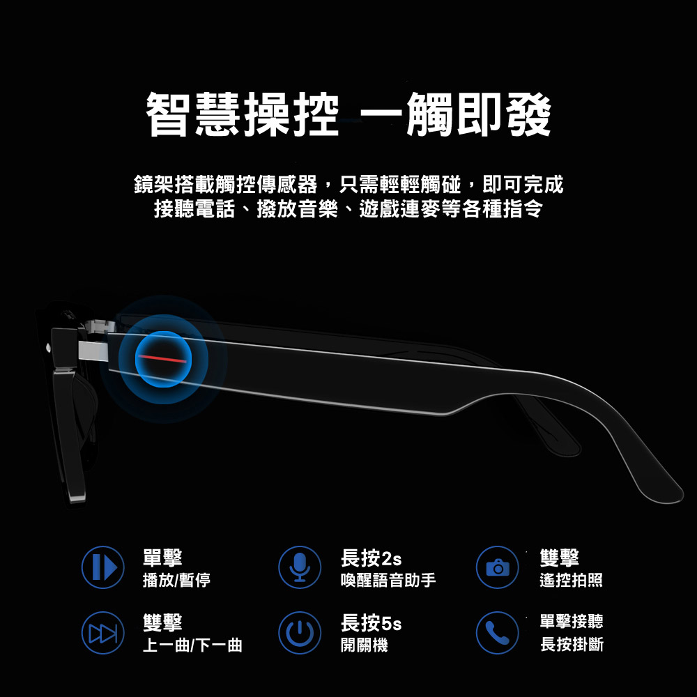 西歐科技 AI智能翻譯藍芽音頻眼鏡 CME-BT1100送西歐科技智慧健康管理手環 CME-X8-H100 顏色隨機, , large