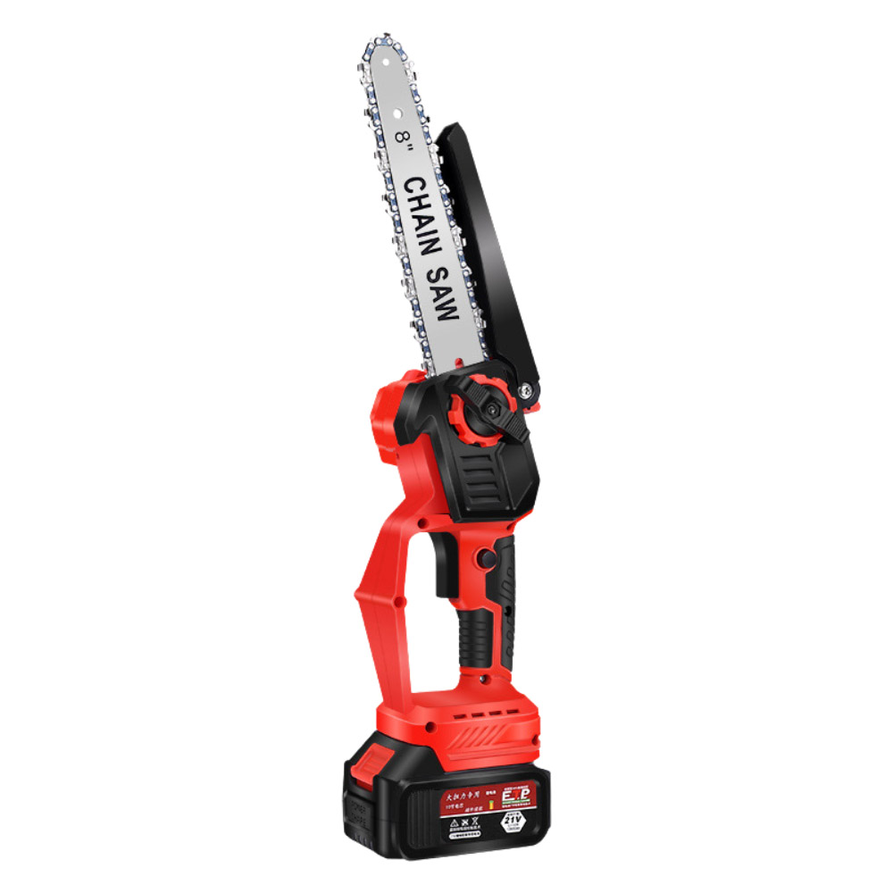 8-inch electric chainsaw bare machine with 5 batteries, 1 charger, and 1 charger (standard package in plastic box), , large