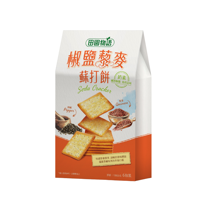 [Hong Li] Countryside Story Salt & Pepper Quinoa Soda Crackers 108g (2 Packs), , large