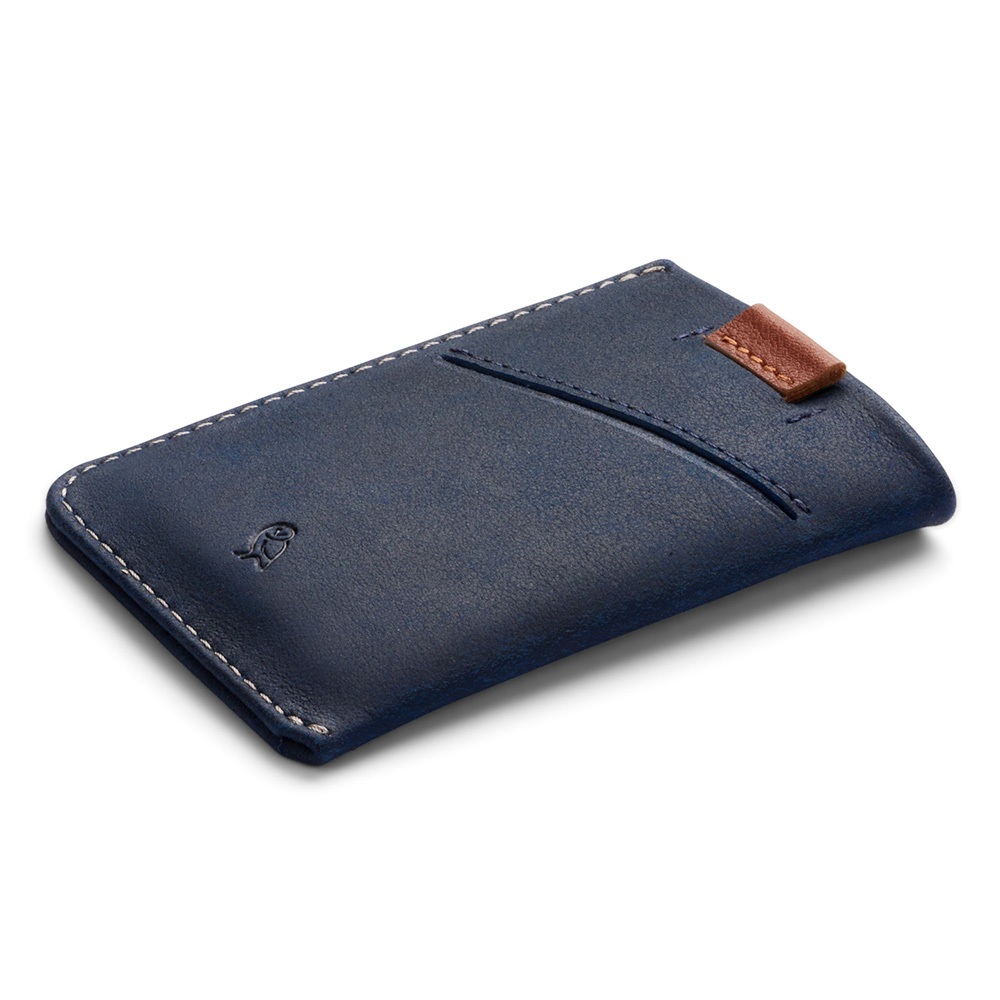 Bellroy 超薄皮夾 卡夾 優質皮革-深海藍, , large