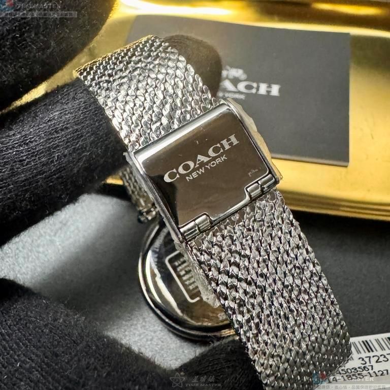 [星晴錶業]COACH手錶,34mm,CH00260銀寶藍色錶面銀錶殼銀色米蘭錶帶款, , large