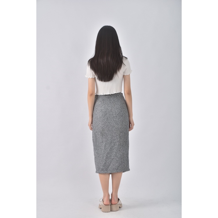 (M) 【德馨私服】gerliyor質感灰色長裙二手衣, , large