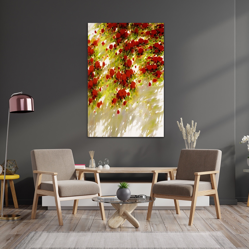 【御畫房】玫瑰花 國家一級畫師手繪油畫60×90cm(VF-190), , large