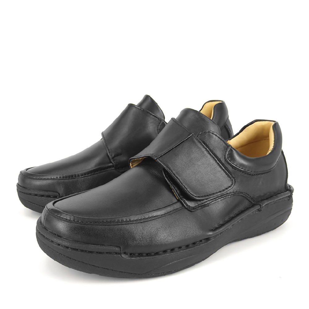 FRIGATE BIRD 手工紳士男鞋 休閒皮鞋 真皮鞋墊 Q彈 透氣 排濕 除臭 避震 減壓 耐走 耐久站 古銅 黑, , large