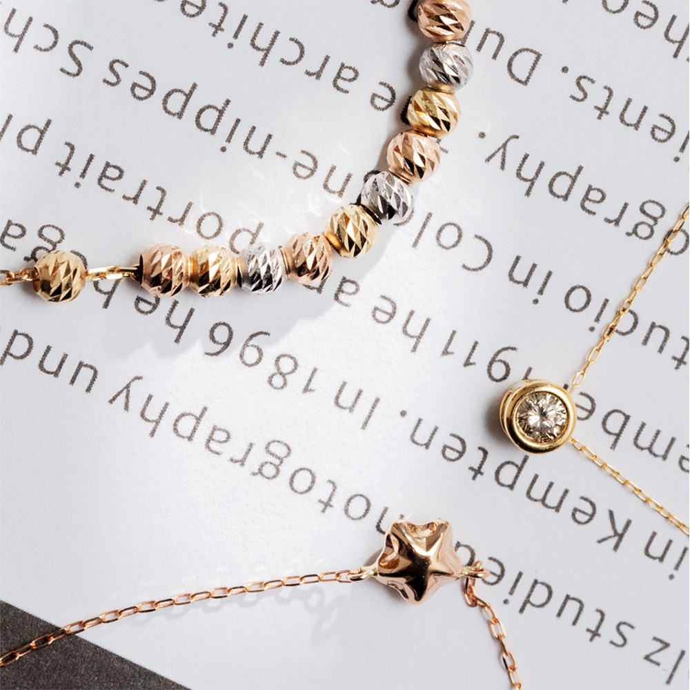 【送禮首選】A'jane 18K玫瑰金 星語心願 星星手鍊 A052503-006, , large