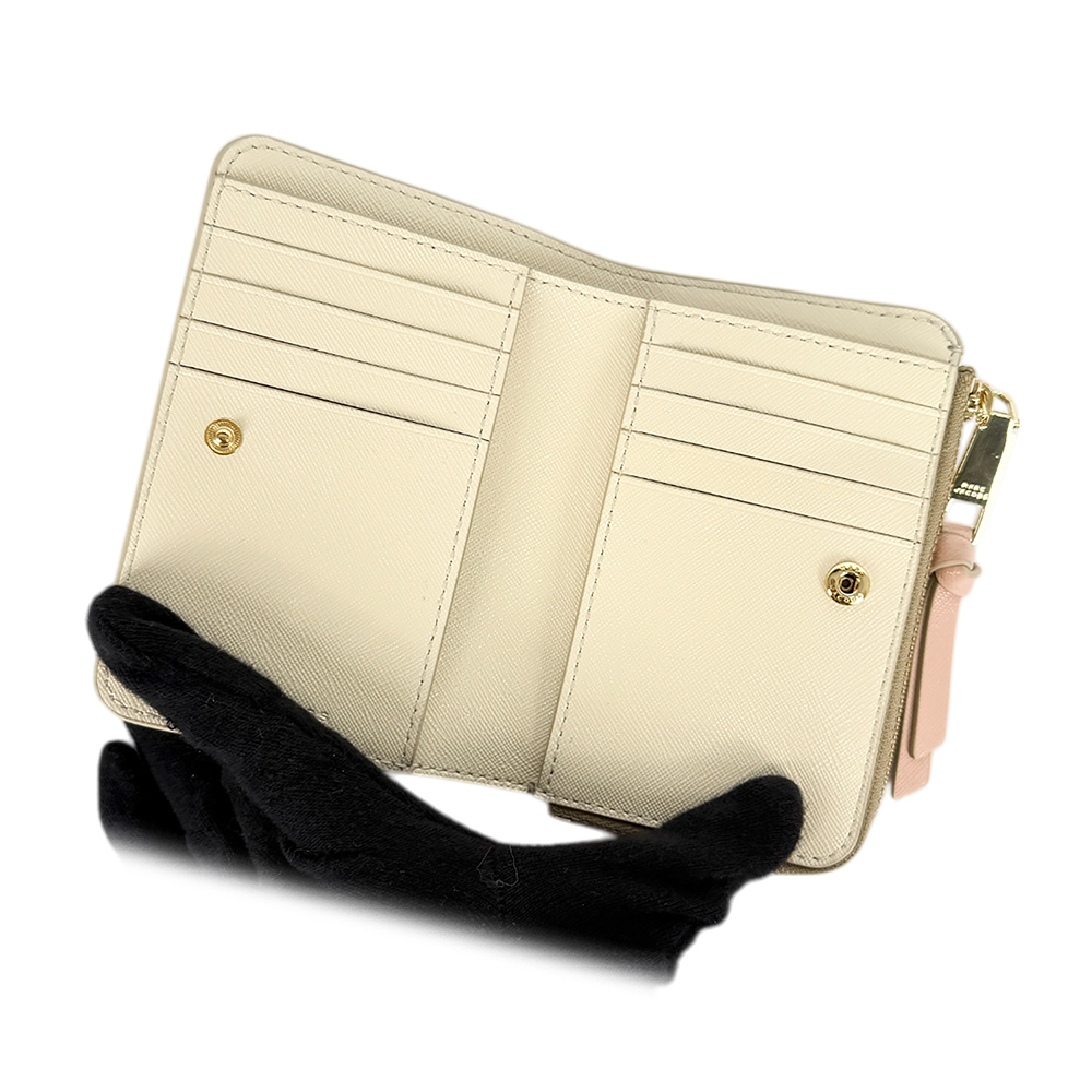 MARC JACOBS The Utility Snapshot 撞色防刮皮革暗釦二折短夾/卡其色, , large