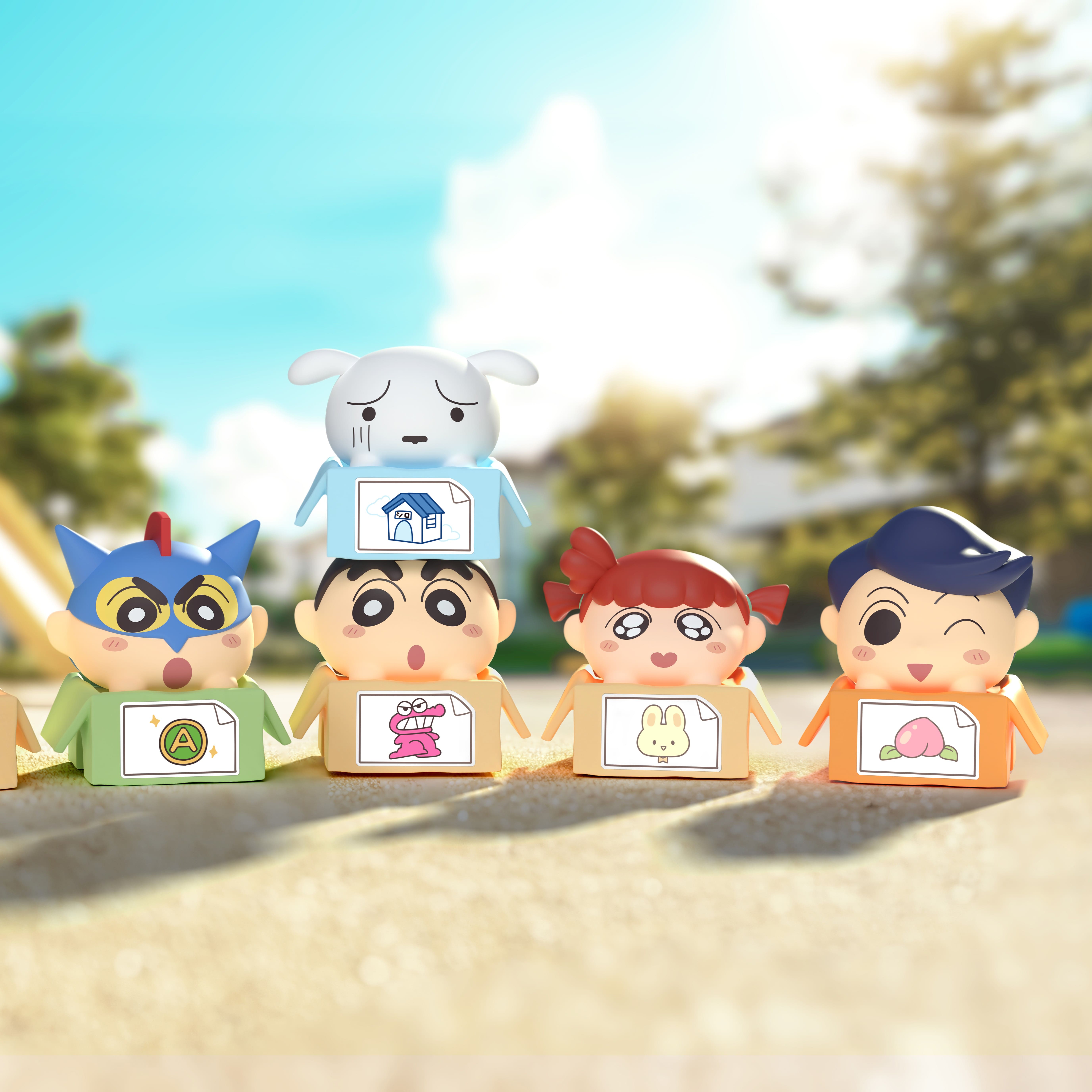 【際洋文化】蠟筆小新動感紙箱疊疊樂盲盒, , large