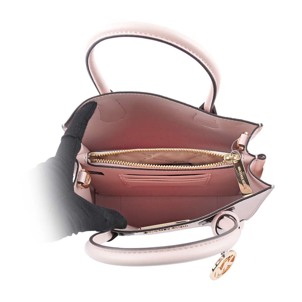 Michael Kors Mercer Logo吊飾荔枝皮革二用包/粉色, , large