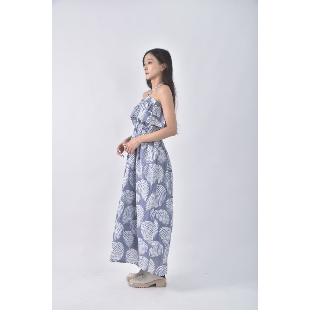 (S) ob style質感撞色藍色洋裝二手衣, , large