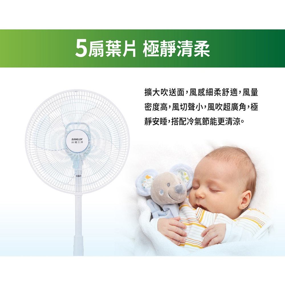 SANLUX Sanyo Taiwan 14-inch DC Inverter Remote Control Electric Fan EF-T16DRA1, , large