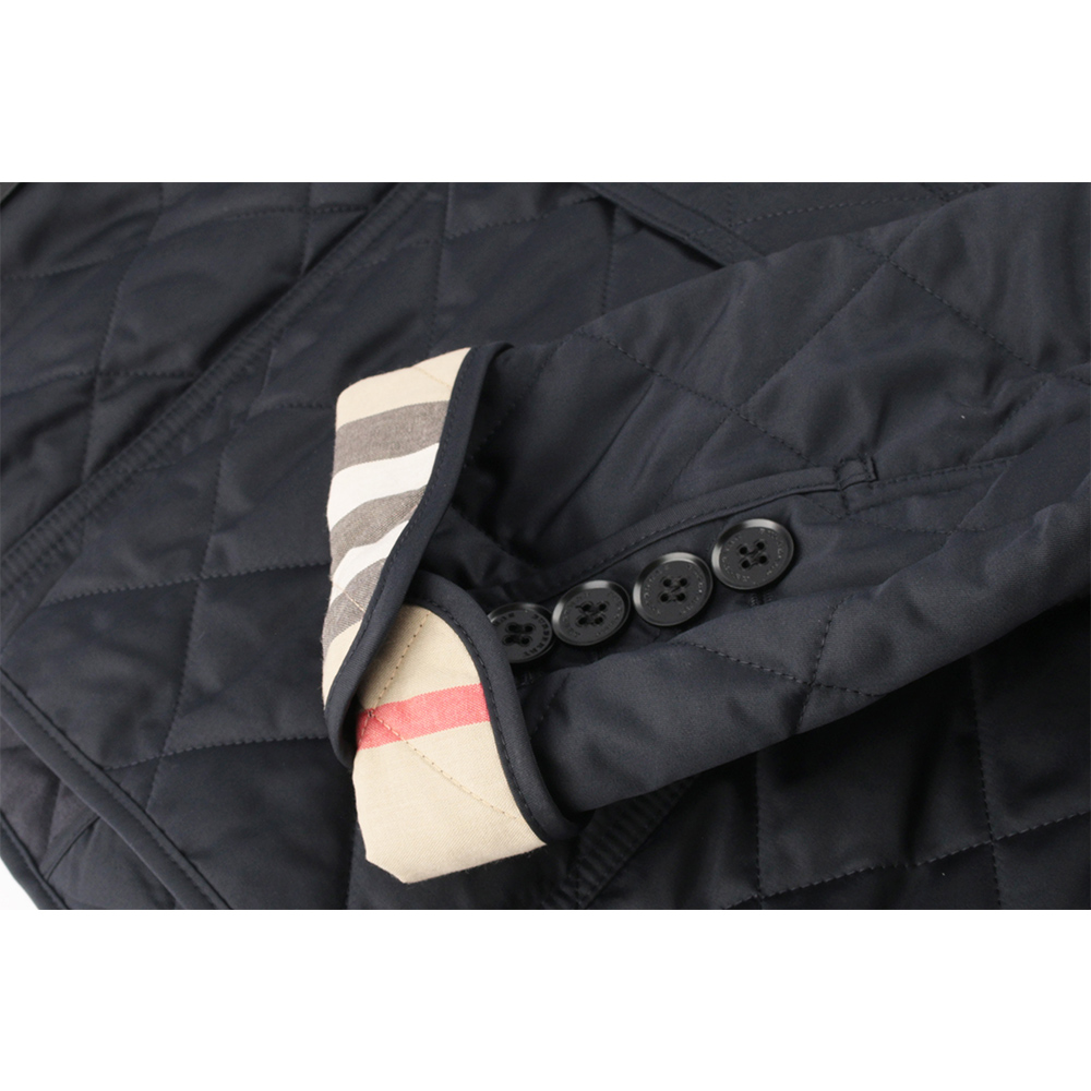 BURBERRY L號菱格紋棉質輕型外套/海軍藍, , large