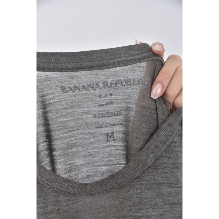 (M) banana republic灰色短袖上衣二手衣, , large