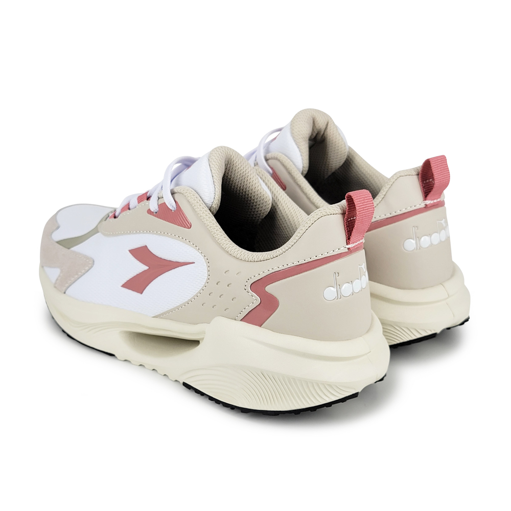 DIADORA迪亞多那 時尚彈力運動鞋 女鞋 女運動鞋 增高 修身 吸震 厚底 輕量 減壓 彈力棉鞋墊 防滑 白粉 灰金, 白粉, large