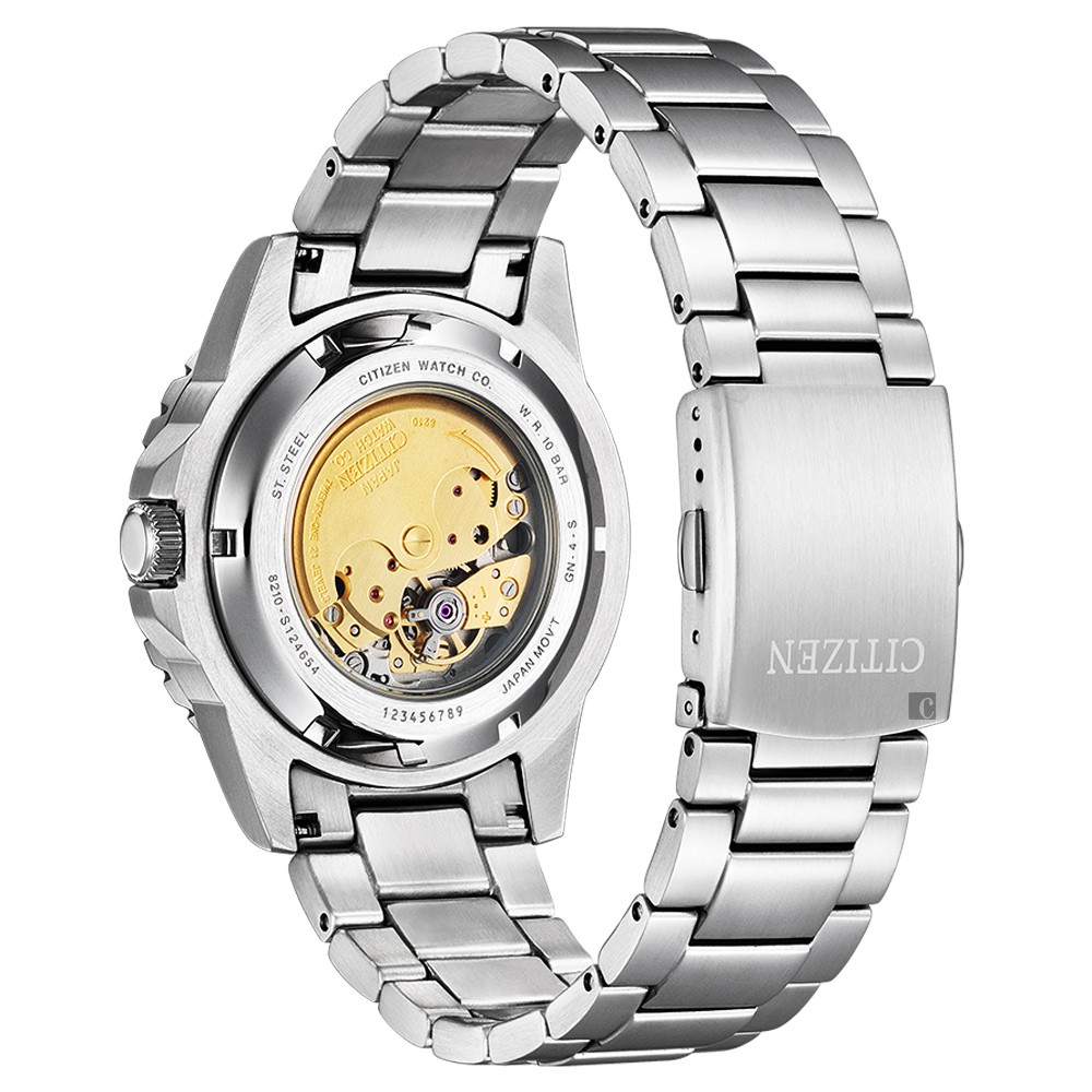 CITIZEN 星辰 大三針運動機械錶-藍/43mm NJ0121-89L, , large