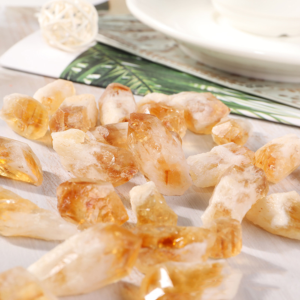 Create an Elegant Vibe [Brazilian Yellow Citrine Flower] &ndash; Mineral Crystal, Gift, Housewarming, Store or Home Decor, Luck Enhancement, Wealth Attraction, Blessings, , large