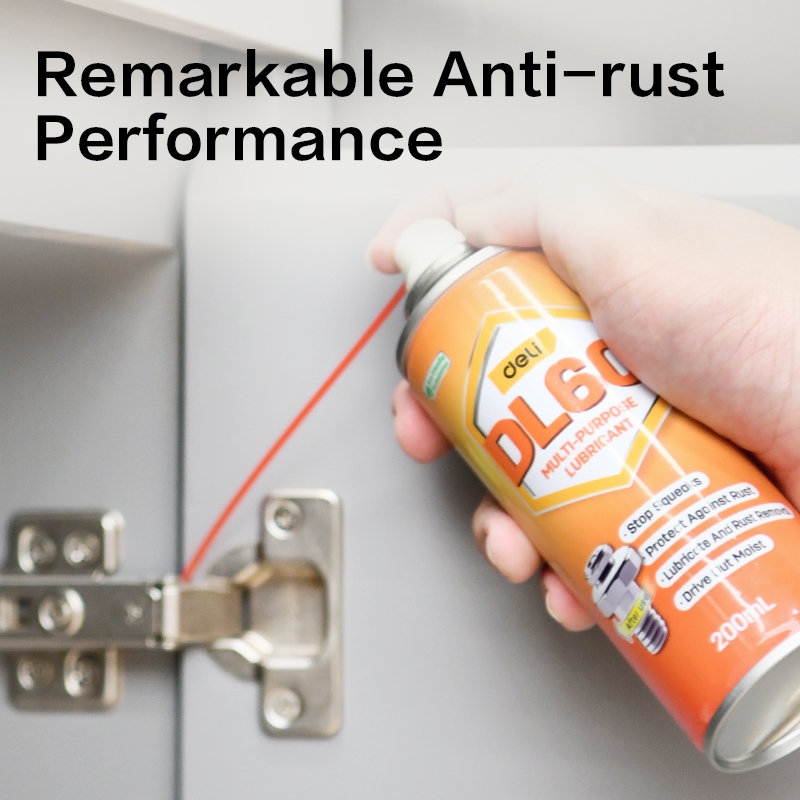 【得力工具 deli tools】 低氣味 DL60 防鏽 潤滑油 家用 室內 高滲透 防保養 滑軌 鏈條清潔 WD40-200ml, , large