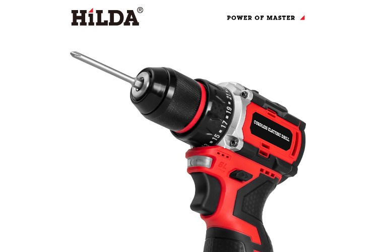 【HILDA】希爾達電動工具 16.8V 雙電 短軸無刷 電鑽起子機 工具箱, , large