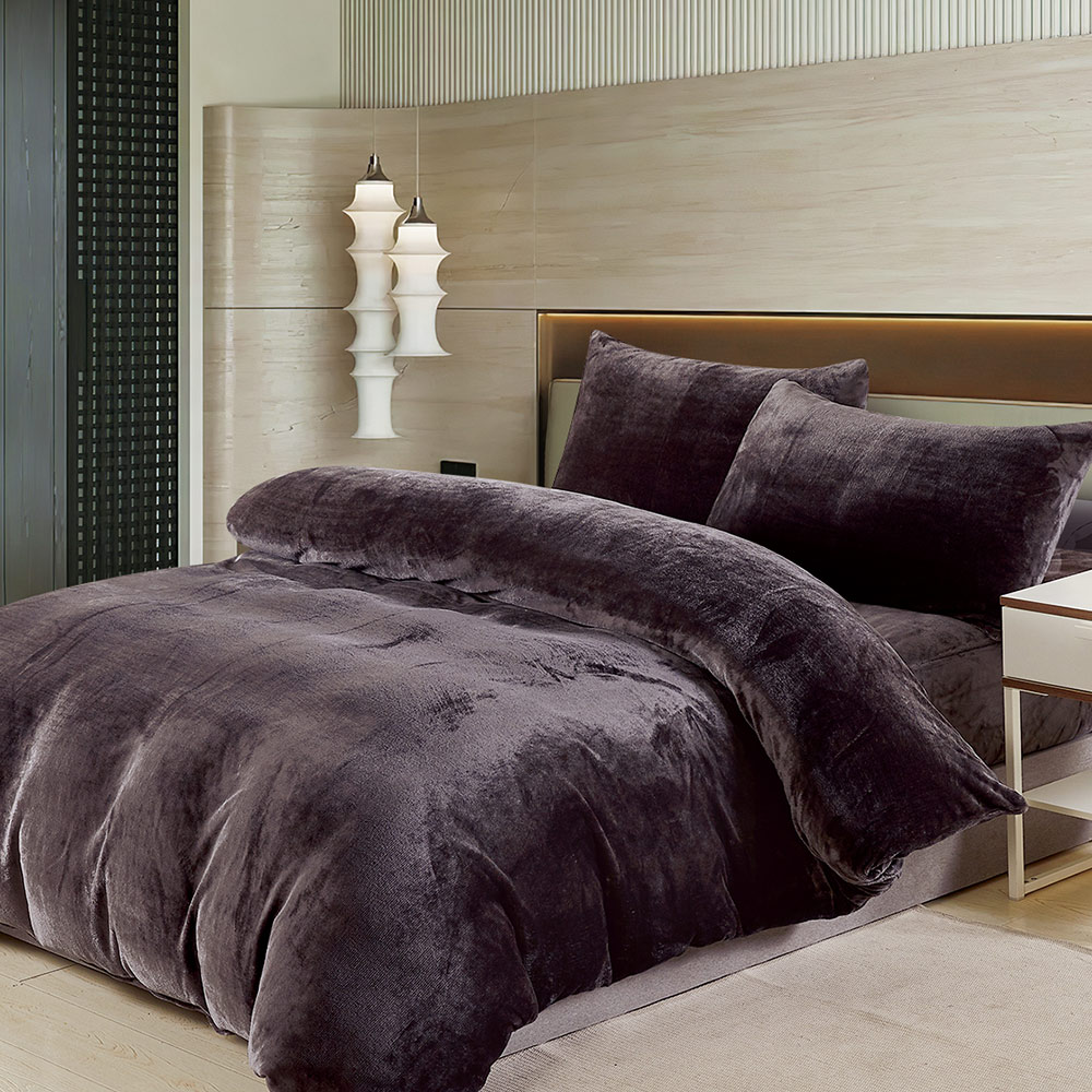 【Galatea葛拉蒂】法蘭絨冬季雙人床包四件組 草莓花卉, , large